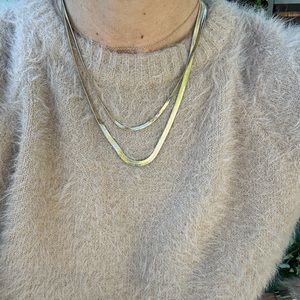 Set of 2 layering snake chain necklaces